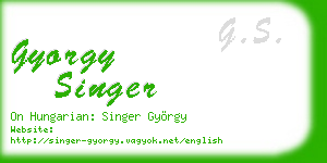 gyorgy singer business card